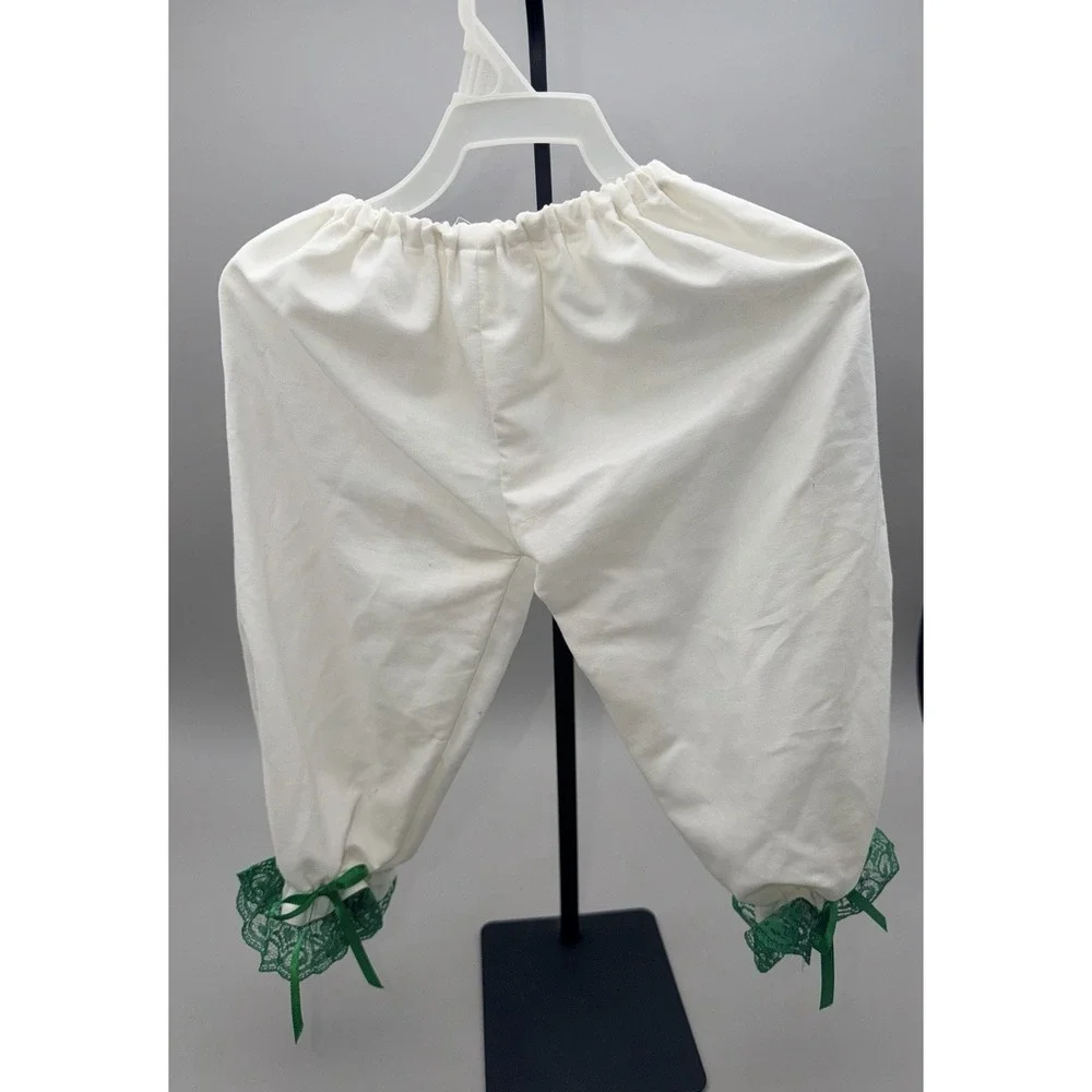 Vintage Handmade Girls Christmas Dress Pants Set Approx 2T Holiday 3 Piece